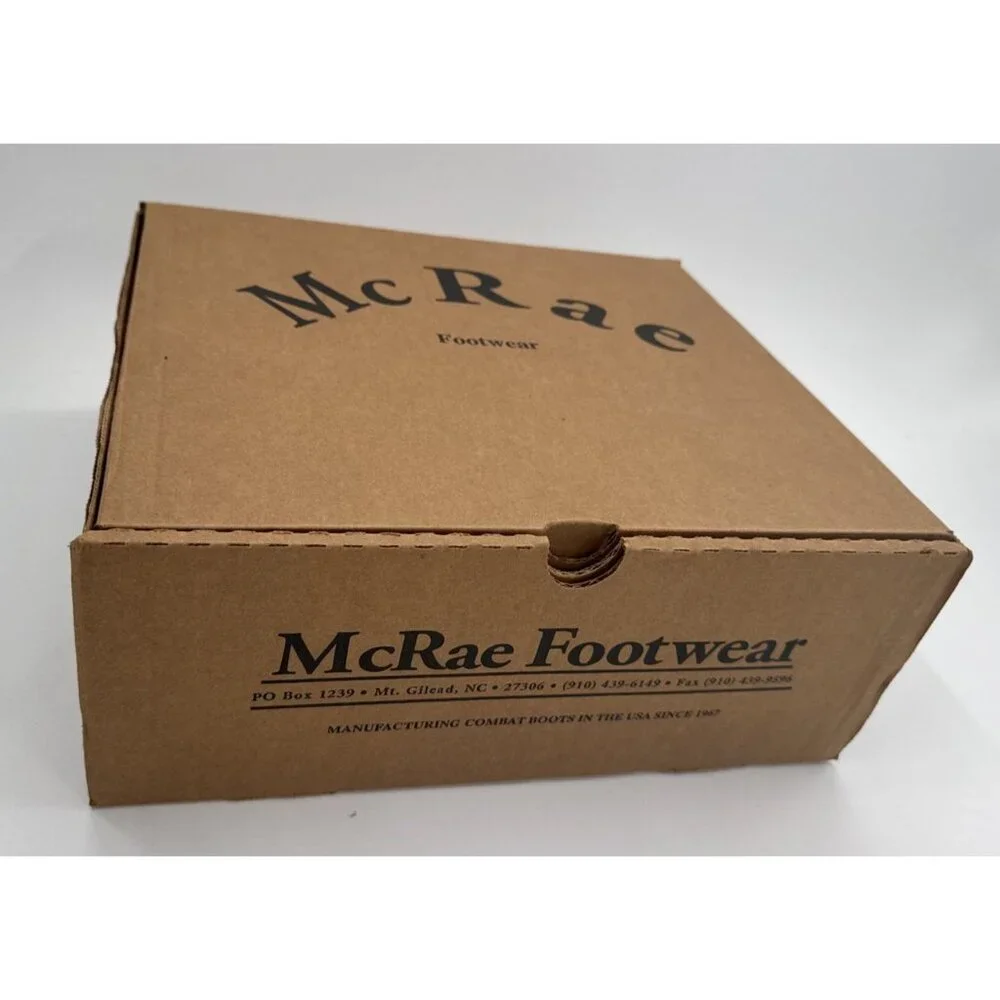 McRae Army Combat Boots Mens 11.5R Tan Leather Temp Weather Military Flight NEW